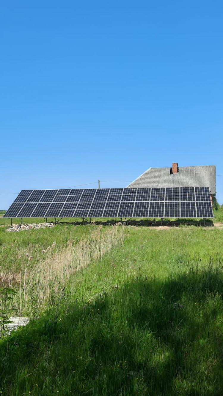 Hibrīdā saules sistēma · 15 kW